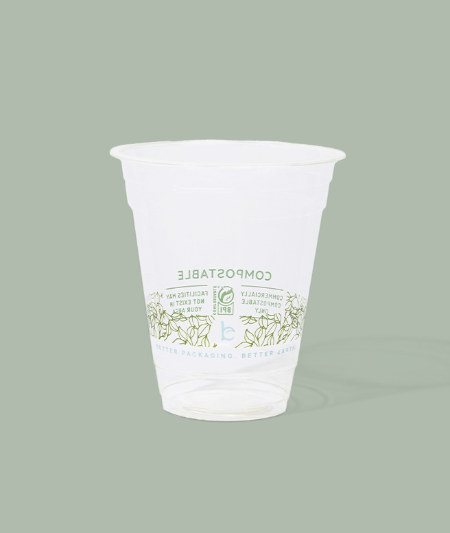 12oz Compostable Clear Cold Cup, 1000/cs