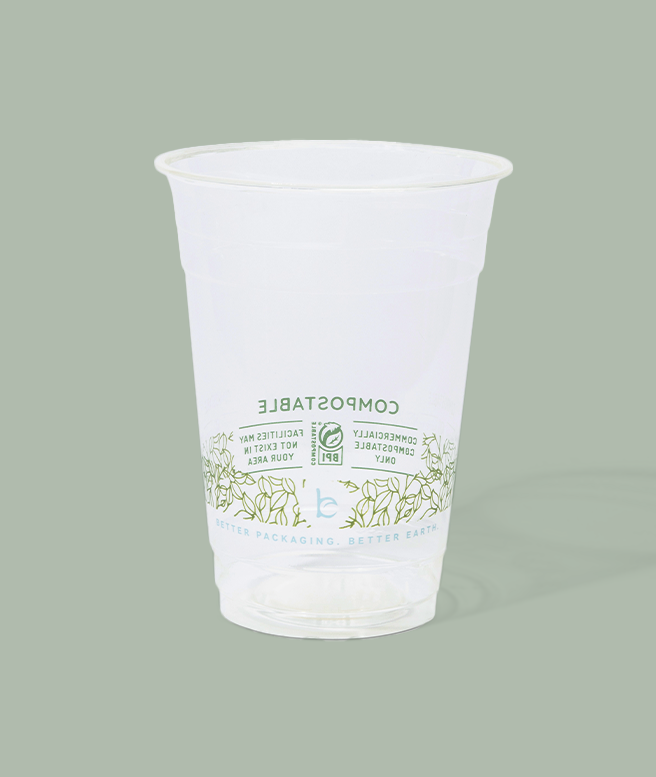 16oz Compostable Clear Cold Cup, 1000/cs