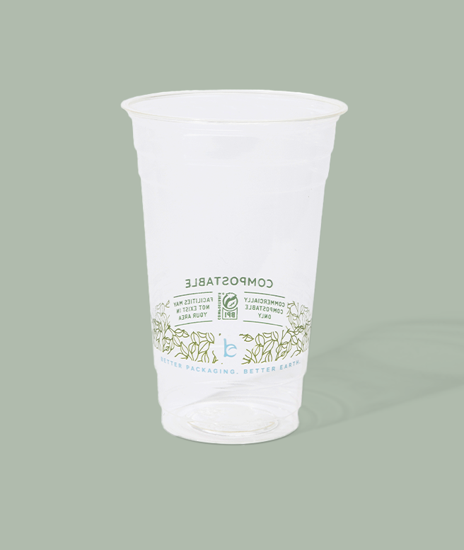 20oz Compostable Clear Cold Cup, 1000/cs