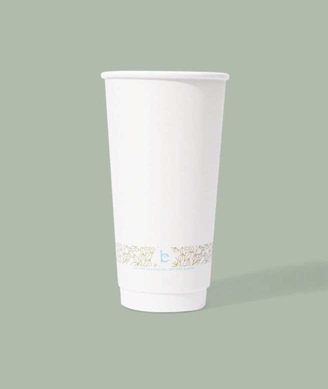 20oz Double Wall Hot Cup, Compostable, 500/cs