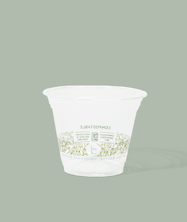 9oz Compostable Clear Cold Cup, 1000/cs