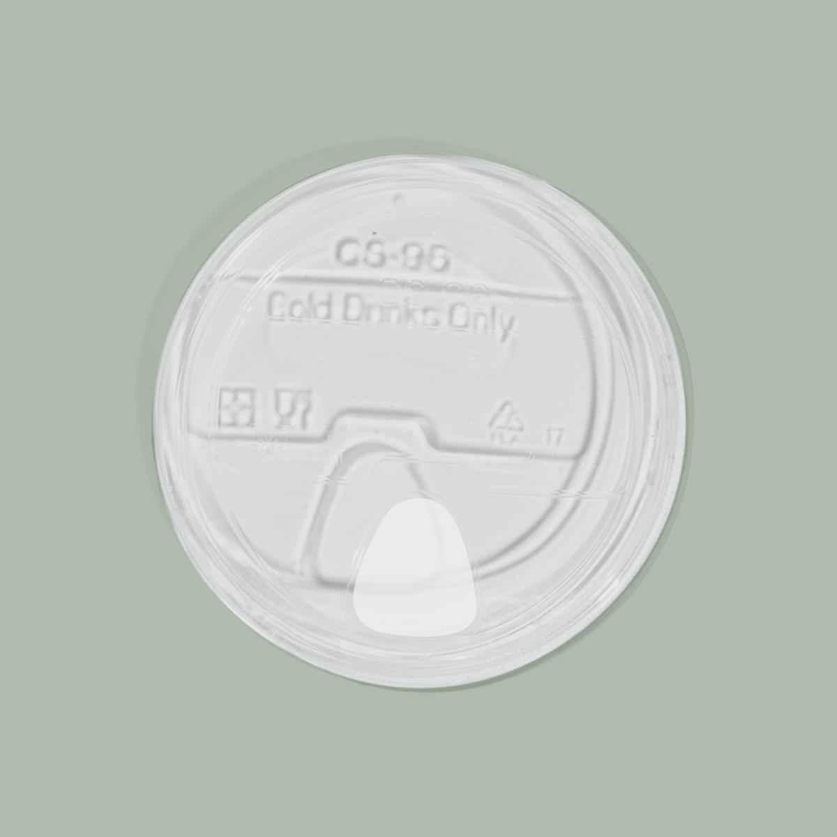 12oz–24oz Compostable Clear PLA Cold Cup Sip Lid (Flat), 1000/cs