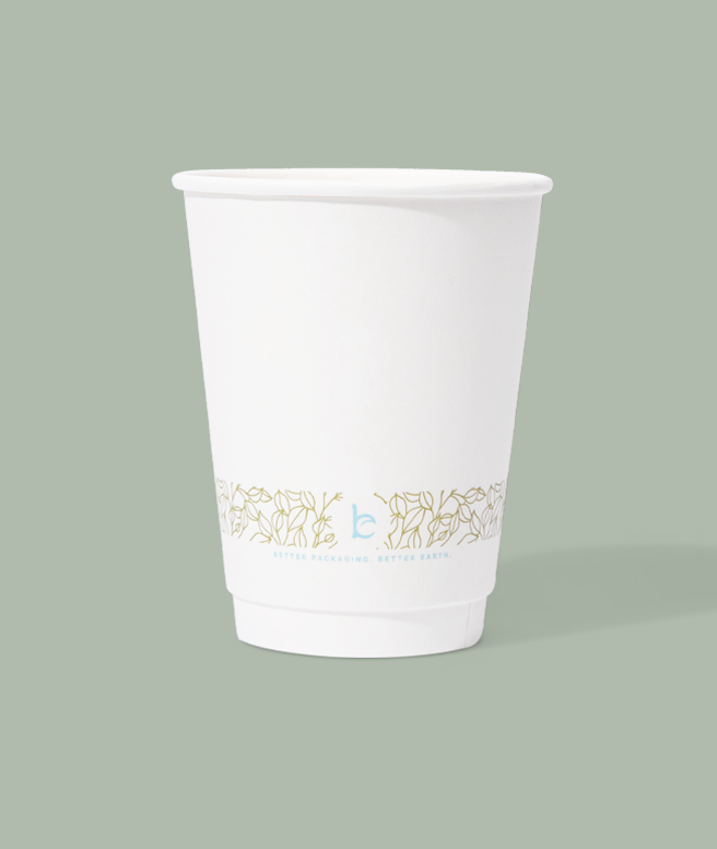 12oz Double Wall Hot Cup, Compostable, 500/cs