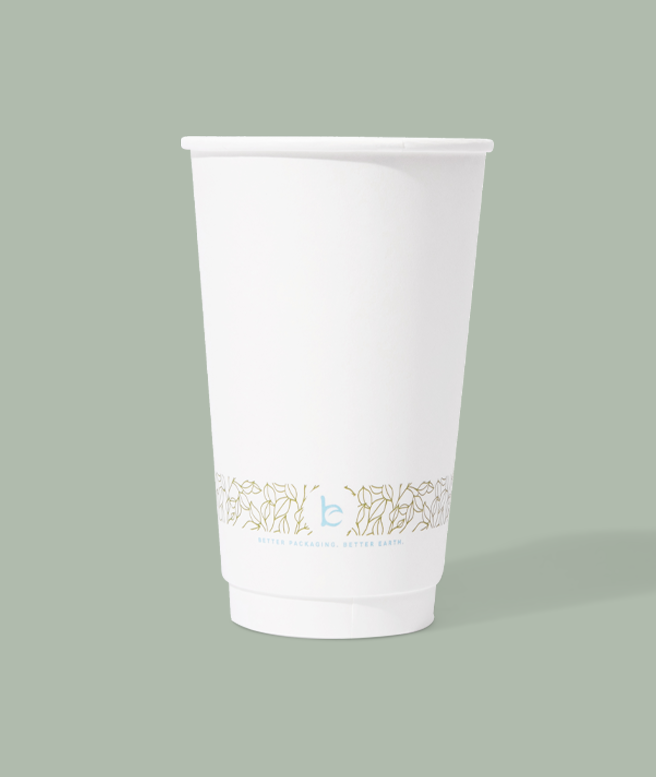 16oz Double Wall Hot Cup, Compostable, 500/cs