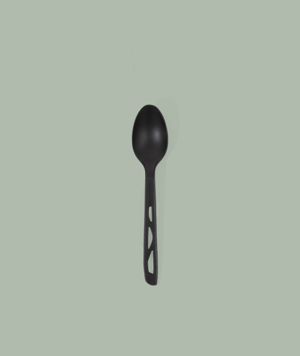 Spoon,  Medium Weight Black – Bulk CPLA Compostable Cutlery 1000/case