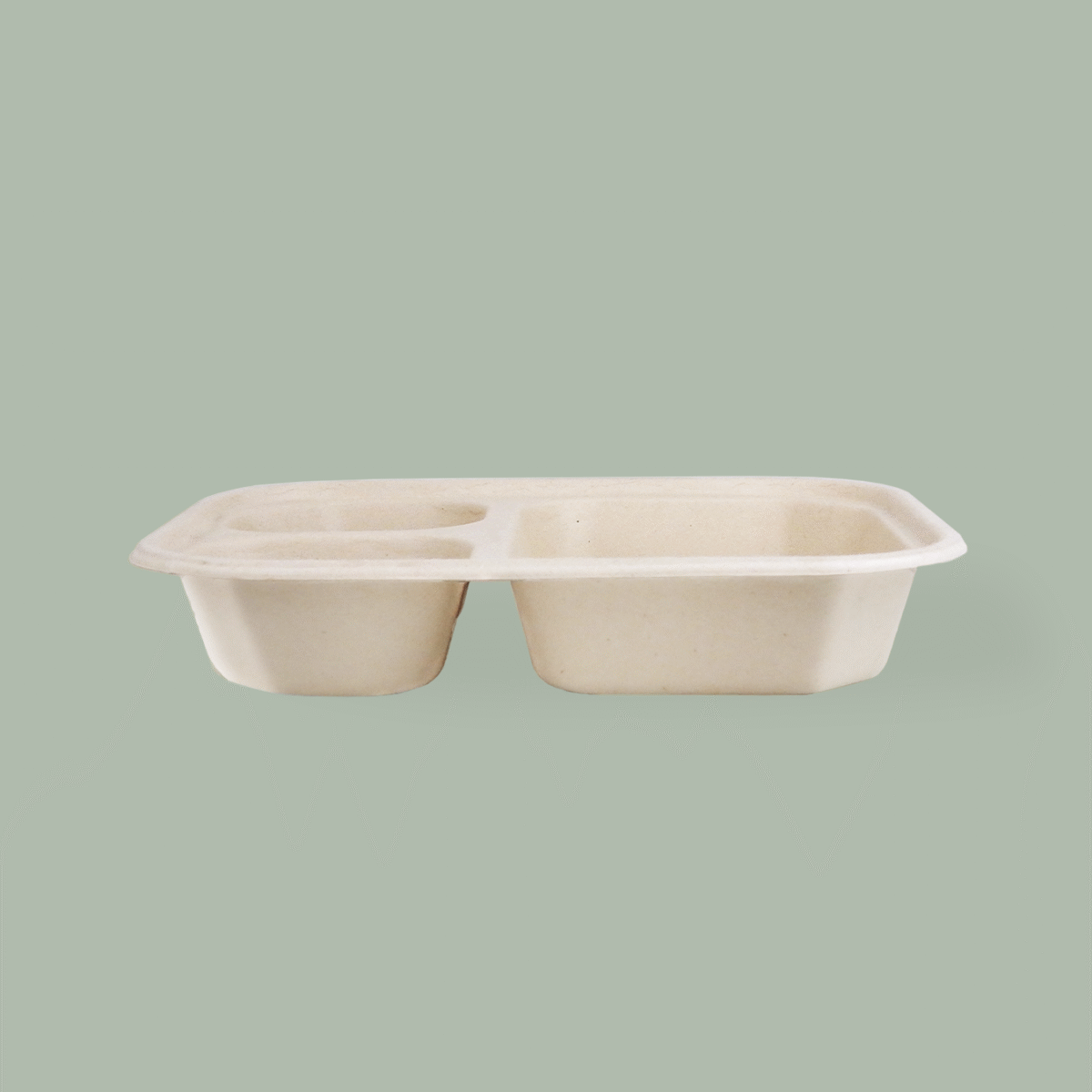 32oz 3C PFAS Free Fiber Rectangular Container (30g), 9.6″ x 7.5″ x 1.75″, Eco Bamboo, 400/cs