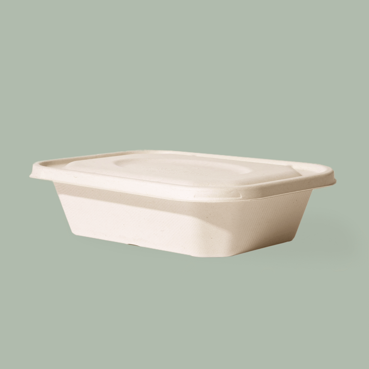 55oz Fiber Rectangular Container, 10″ x 7″ Eco Bamboo, 400/cs