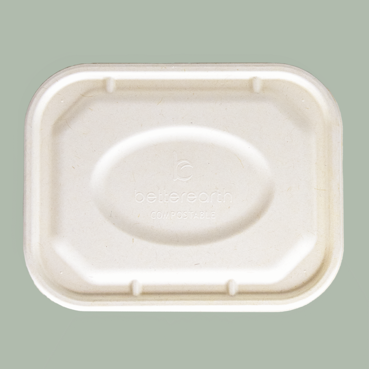 55oz Fiber Rectangular Container Lid, 10″ x 7″ Eco Bamboo, 400/cs