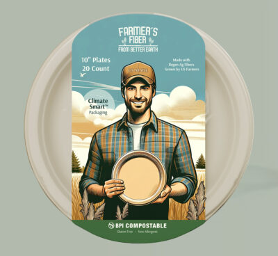 10″ Round Farmer’s Fiber Plate – 20 Count