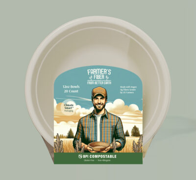12 Ounce  Round Farmer’s Fiber Bowl – 20 Count