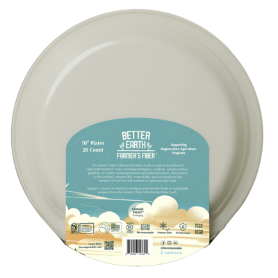 10″ Round Farmer’s Fiber Plate – 20 Count